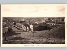 c1925 Birds Eye View Of Philip South Dakota SD Haakon County Albertype Postcard picture