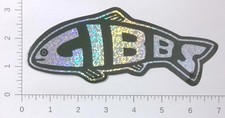 Vintage GIBBS Fishing Lure Bait Advertising Bumper Sticker Decal picture