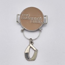 Vintage Pampered Chef Pin Award Badge Kitchen Tool Dangle Collectible Silver Ton picture
