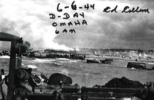 Ed Collins signed/auto 4x6 photo WW II D-Day European Theater RARE COA LOOK picture