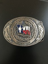 STATE OF TEXAS SESQUICENTENNIAL CELEBRATION BELT BUCKLE 1836-1986 picture