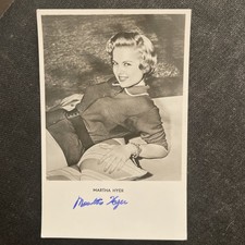 Vintage Martha Hyer Cinema Postcard Autograph Signature Dedication picture