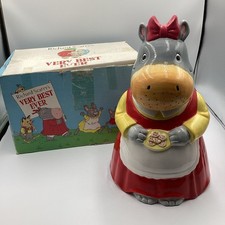 Richard Scarry’s Very Best Ever Vintage 1988 Ceramic Cookie Jar Hilda Hippo RARE picture