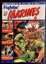 Fightin’ Marines #3 1951 St. John 3.5 VG- Matt Baker Cover Canteen Kate picture