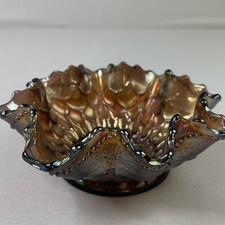Fenton Carnival Glass Bowl IrIridescent Gold 5