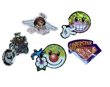 Y2K 2001 Vtg Vending Stickers Lot Set 6 Angel Baby Iridescent Holographic Girl picture