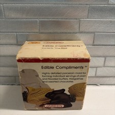 Jareen Edible Compliments Porcelain RABBIT Mold For Butter & Chocolate w/BOX picture