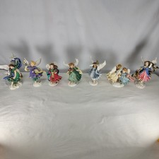 Vintage Angels Beside Me Figurines Lot of 7 Nutshell Designs Guardian Angels picture