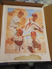 Phillies Living Legends HOF Lithograph Poster Signed Dick Perez Prism Art READ picture