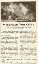 1916 American Telephone Telegraph AT&T Bell Phone When Nature Turns Outlaw Ad picture