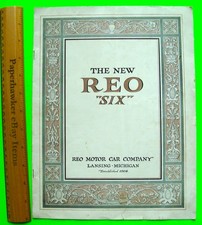 ca 1922 REO SIX BIG DLX 12-pg 1-COLOR CATALOG Brochure TOURING CAR Roadster WOW picture