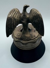 Antique 1920s 1930s Brass Eagle Radiator Cap Hood Ornament Spread Wing Mascot picture