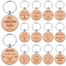 Siifert 60 Pcs Christian Keychain Gifts for Women Men Bulk Religious Bible Ve... picture