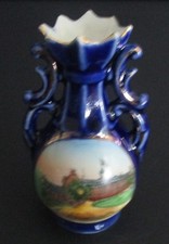 Early 20th Century Souvenir Porcelain Vase Otesaga Hotel Cooperstown New York picture