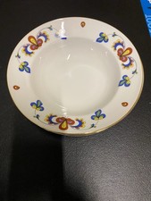Porsgrund Farmer's Rose Rimmed Soup Bowl 7”1/4- Set Of 4 picture