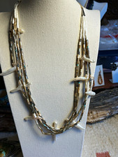 Santo Domingo Cedric Crespin Abalone Pearl 4 Strand Necklace picture