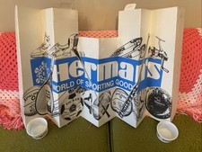 Herman’s World Of Sporting Goods Window STANDEE Vintage FOLD PROMO Sign RARE AD picture