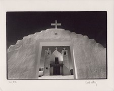 Chad Slattery Taos NM Pueblo Church Adobe Signed Photo 1980s - Original Photo picture