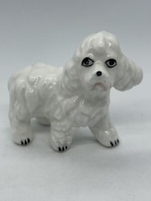 Vintage Ceramic White Poodle Figurine ~ Japan ~ Dog Figurine ~ HandPainted picture