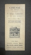 Vintage Soar & Soar Estate Agents Map & Calendar 1949-1951 Cheam Surrey picture