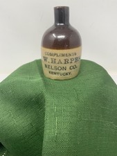 Antique Mini Stoneware Whiskey Jug Compliments of I W Harper Nelson Co Kentucky picture