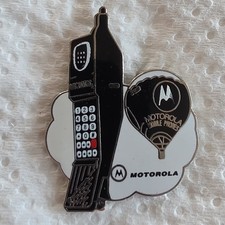 Vintage Motorola Mobile Phones Enamel Pin Badge 1990s MicroTAC Balloon Rare picture