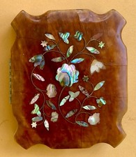 RARE - BEAUTIFUL TORTOISE SHELL CASE ` 1/9 PLATE - EXCELLENT CONDITION picture