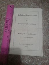 first evangelical lutheran church miamisburg ohio 1928 dedication program re- picture