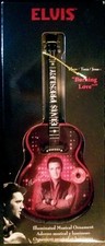 Elvis Presley Illuminated Musical Guitar Ornament Plays“Hunk of burning love”New picture