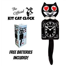 HEART EYES KIT CAT CLOCK 15.5