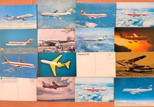 Vintage Airline Postcards Lot of 16 Jetliners: ContinentalPanAmTWAQuantasUTA etc picture