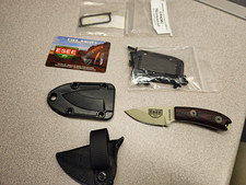 ESEE Candiru Drop Point Carbon Steel Knife, with Handles and Sheath Upgrades picture