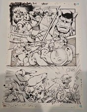 Eskivo Original Unpublished Comic Book Art Page #3 B&W Inked Warcraft picture