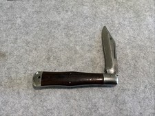 Vintage Hibbard Spencer Bartlett & Co Large Coke Bottle Pocket Knife Wood Handle picture