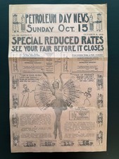 Vintage Broadsheet Promotional Flyer Petroleum Day San Francisco Oct 9, 1939 picture