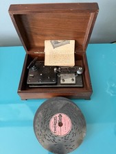 Silverite THORENS Automatic  Disc Music Box Antique Working Condition 15 Discs picture