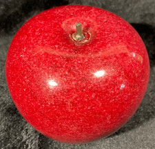 Marble Red Apple Short Stem Paperweight 3