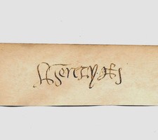 King Henry VIII Autograph Reprint On Genuine 300 Year OldPaper picture