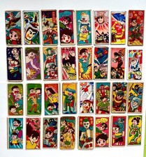 Lot of 32 Vintage Japanese Showa Manga characters Menko trading cards '60s b2 picture