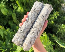 2 Large White Sage Smudge Sticks 8-9