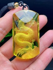 Natural  yellow  Citrine   Quartz Crystal  Loong   Pendant AAAAA picture