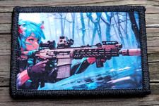 Shooter Girl Morale Patch Hook and Loop Gun Army Shooting Tactical Anime 2A picture