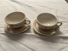 Vintage Indiana University IU Shenango China 2 Cups & Saucers Dining Hall picture