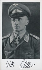 Wilhelm (Willi) Noller signed photo.KC winner.Flew 1058 missions.Killed 86 tanks picture