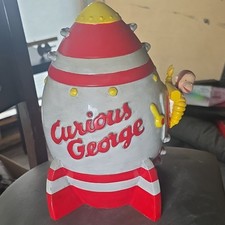 HMCo. Curious George in Spaceship Cookie Jar Vintage Big picture