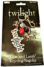Twilight Movie Lion & Lamb Key Chain Bag Clip Necklace New NOS 2008 MOC picture