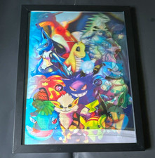 Pokémon Framed 3D Paper Poster Print with Pikachu Ash Squirtle Bulbasaur (3-3D) picture