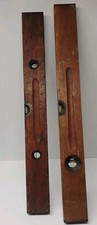 2 Antique Stanley Wood & Brass Levels - NO. 5 Sweetheart 30