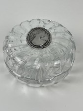 Elegant Vintage Italian Covetro Glass Trinket Dish With Siver Cameo Signed picture