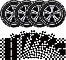 Large 9 Inch Party Plates, 40 Pcs Race Car Plates and Napkins Set picture